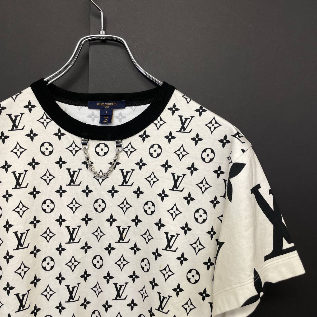 2021AW LOUIS VUITTON ルイヴィトン ミックスモノグラム チェーン Tシャツ size XS 国内正規品 RW212W GR5 FLTS25 813055_画像3