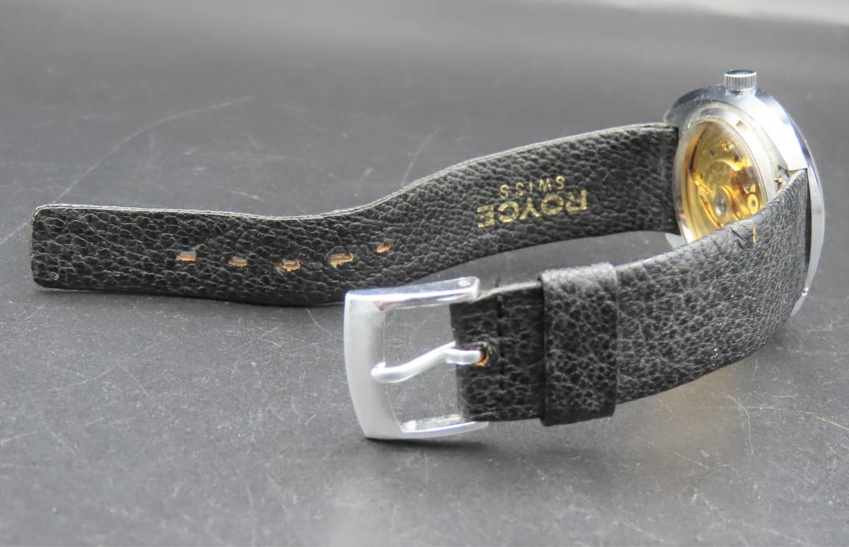 1円~! 稼動品☆正規品 ROYCE ロイス 自動巻き スケルトンダイヤル