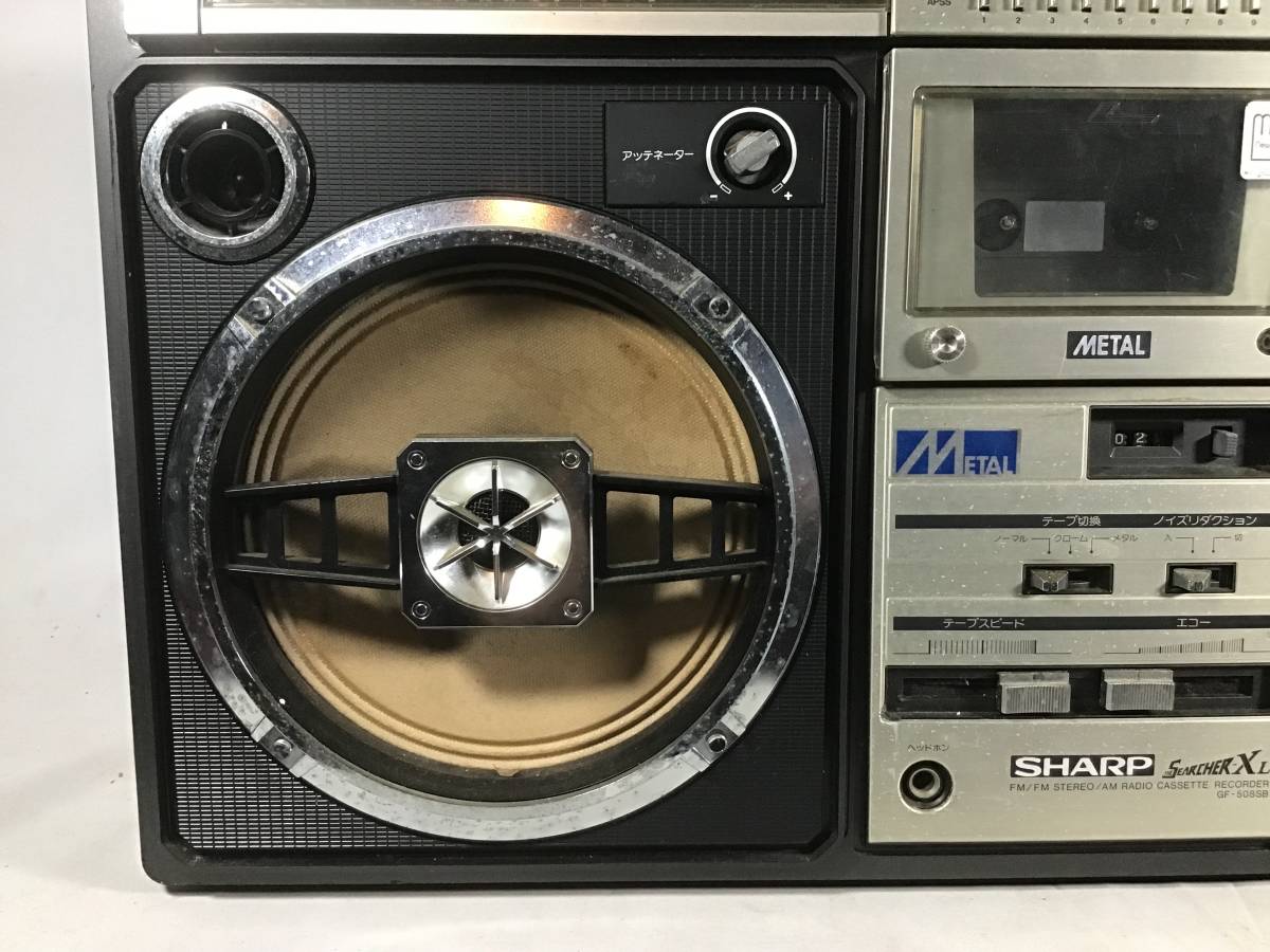 ジャンク　SHARP GF-508SB the searcher-xl STEREO RADIO CASSETTE RECORDER シャープ ラジオ ステレオ テープレコーダー ラジカセ_画像5