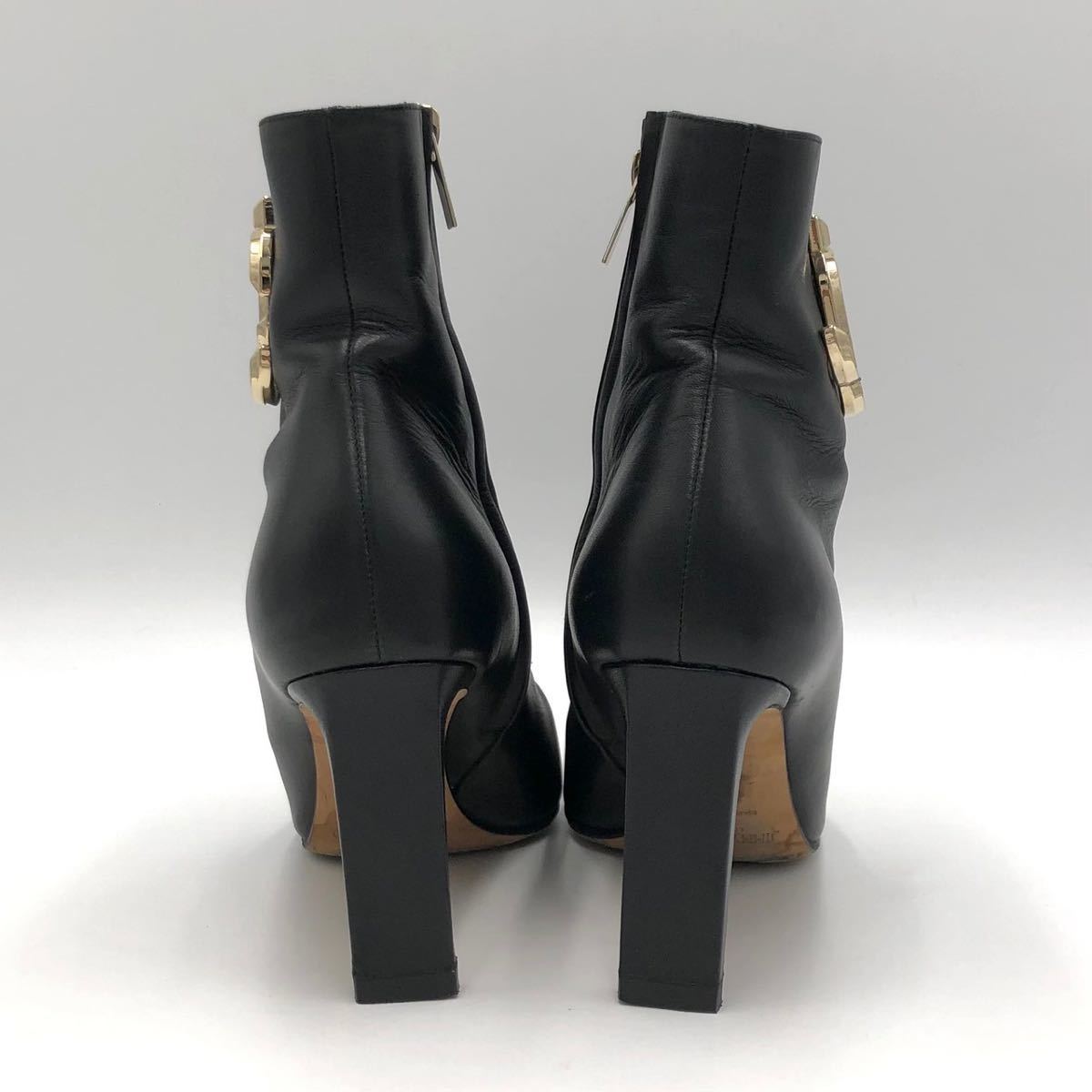 美品 【ジミーチュウ】Jimmy Choo JCロゴ ラバー レインブーツ 長靴