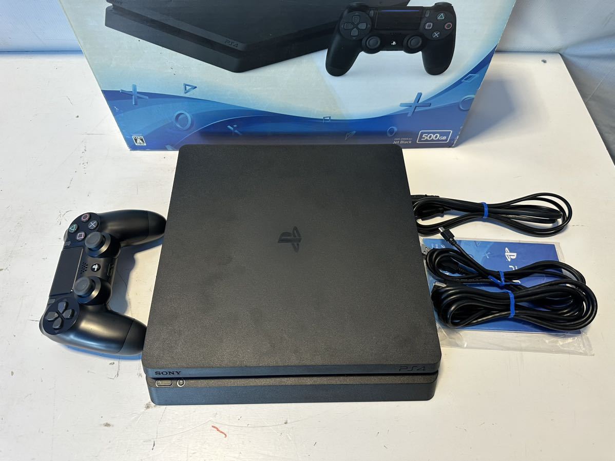 16)PS4 本体 ブラック SONY PlayStation4 CUH-2100A /500GB動作確認済 プレステ4 ゲーム機 コントローラー  ソニー