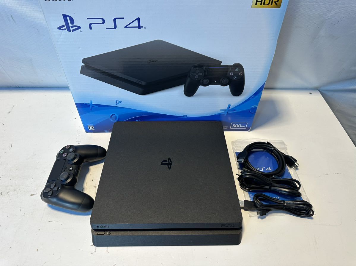 24)PS4 本体 ブラック SONY PlayStation4 CUH-2200A /500GB動作確認済 