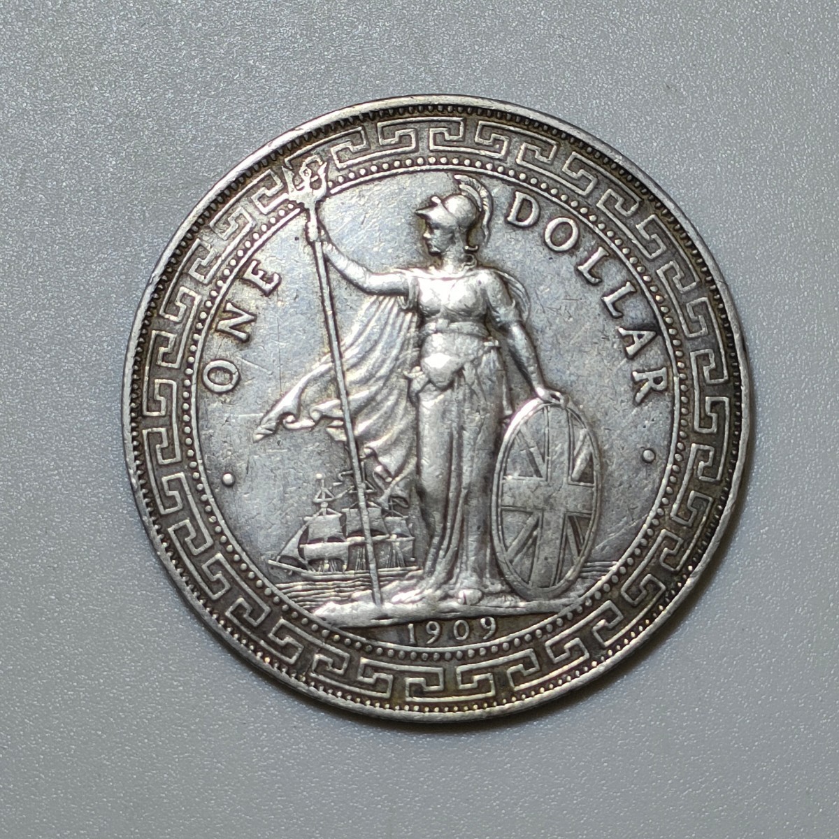 銀貨イギリス貿易銀香港壹圓1909年発行1ドル銀貨重量約26.8g | JChere
