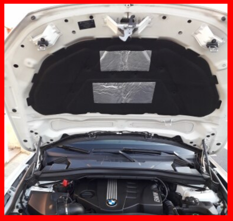 BMW X1 2010-2015 ボンネット エンジンルーム 遮音 断熱パッド カスタム 防音シート アクセサリー _画像1