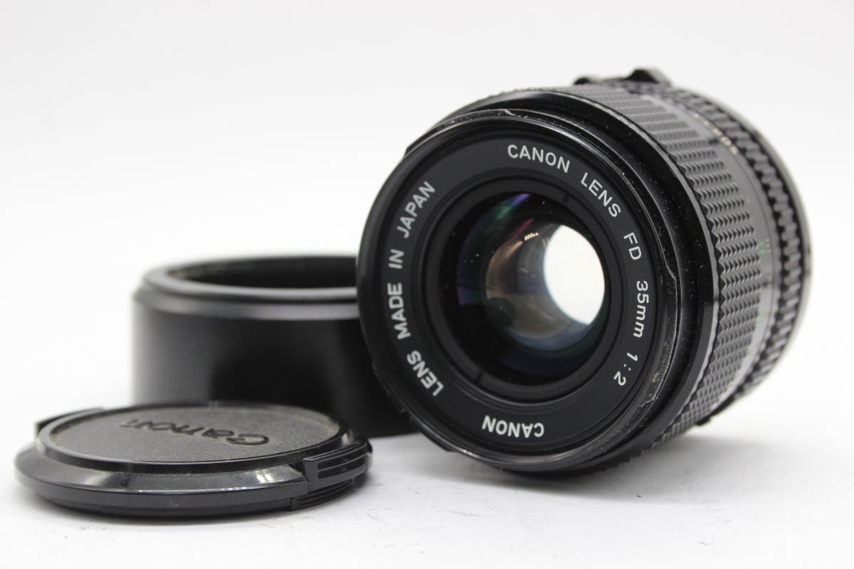 柔らかい 【返品保証】 キャノン C9299 レンズ フード付き F2 35mm FD Canon キヤノン