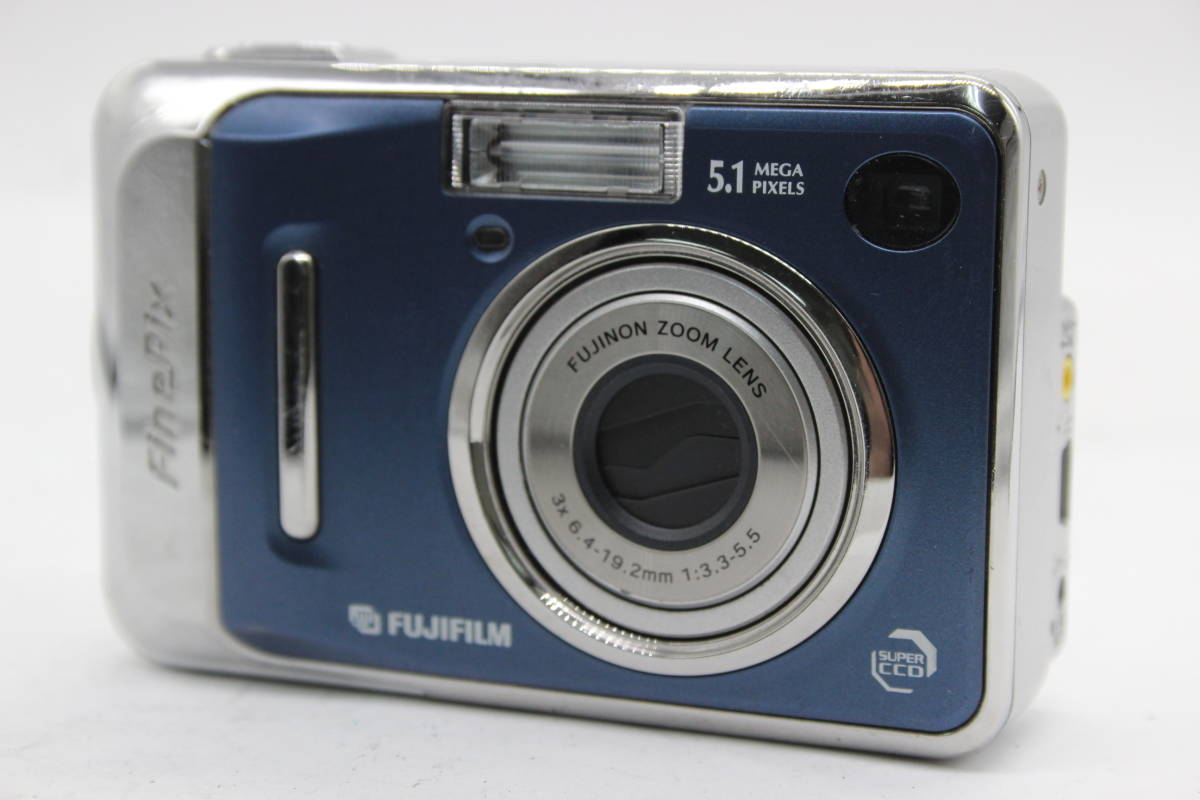 【返品保証】 【便利な単三電池で使用可】フジフィルム Fujifilm Finepix A500 ブルー Fujino Zoom 3x コンパクトデジタルカメラ R C9599_画像1