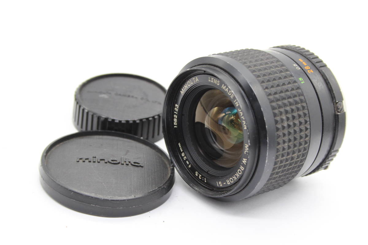 【返品保証】 ミノルタ Minolta MC W.Rokkor-SI 28mm F2.5 前後キャップ付き レンズ C9656