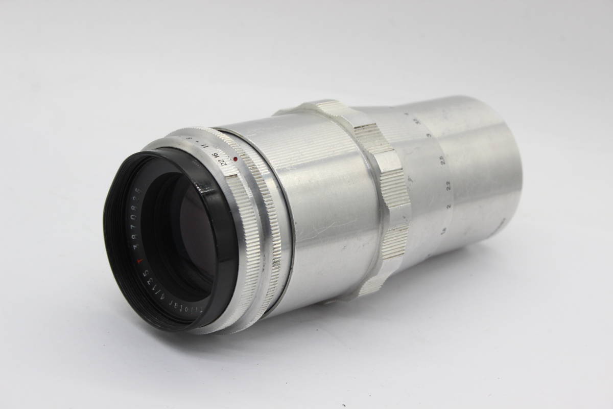 【返品保証】 カールツァイス Carl Zeiss Jena Triotar 135mm F4 T M42マウント レンズ C9664カメラ、光学機器