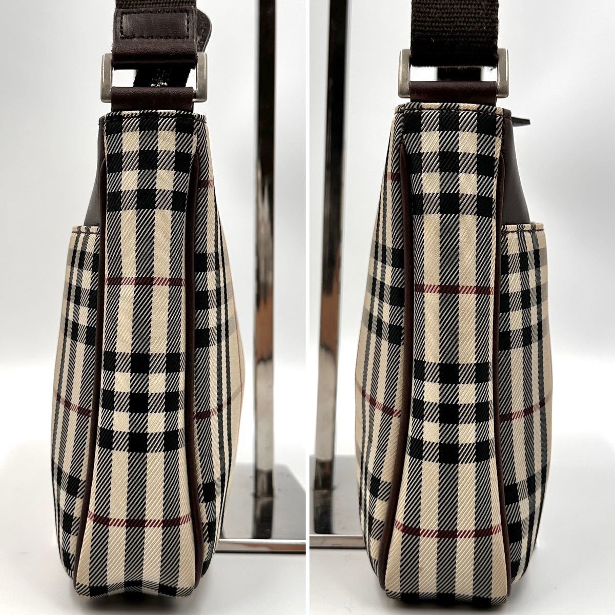 美品BURBERRY バーバリー ショルダーバッグ 斜め掛け ノバ