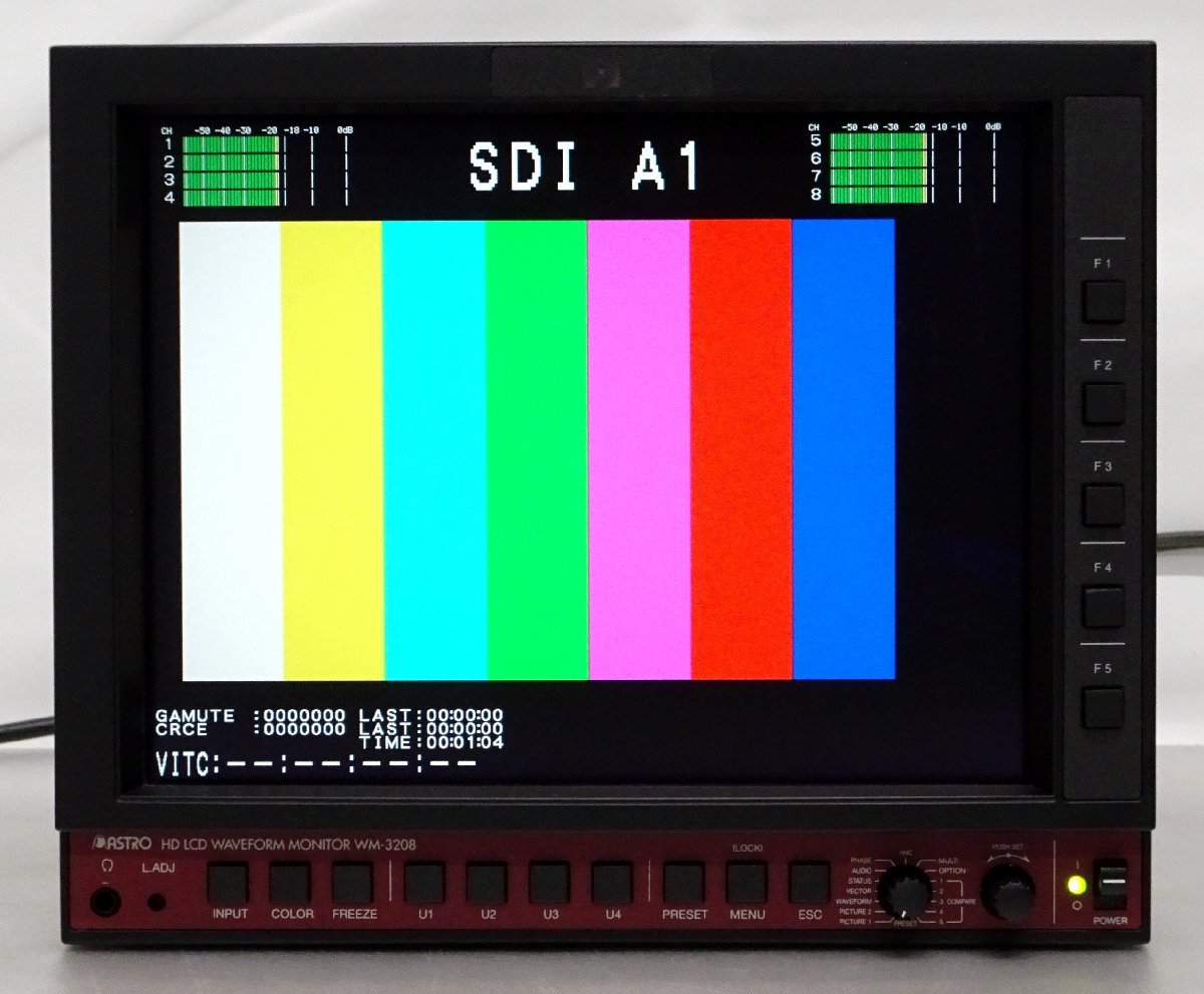 ASTRO WM-3208 HD LCD WAVEFORM MONITOR 8.4インチ・マルチ波形モニター（コンポジ/HD-SDI対応）【中古/動作品/未校正】#385195_画像2