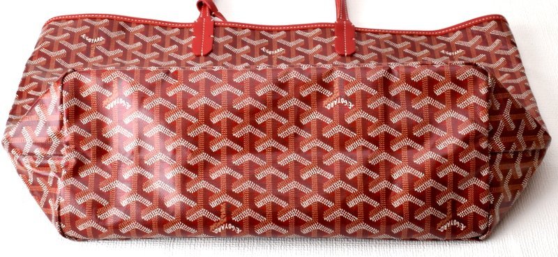 未使用品 GOYARD ゴヤール 【サンルイPM ポーチ付き コーティングキャンバス トートバッグ 】レッド PVC_画像4