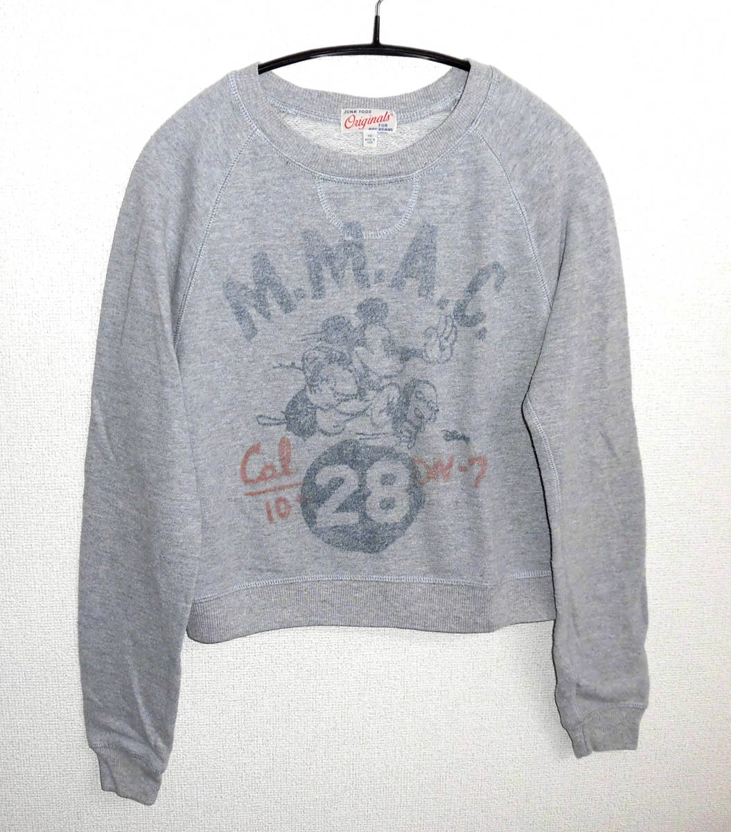 RayBeams × Junkfood × Disney Micch Print Vintage Processing Sweat xs Луча