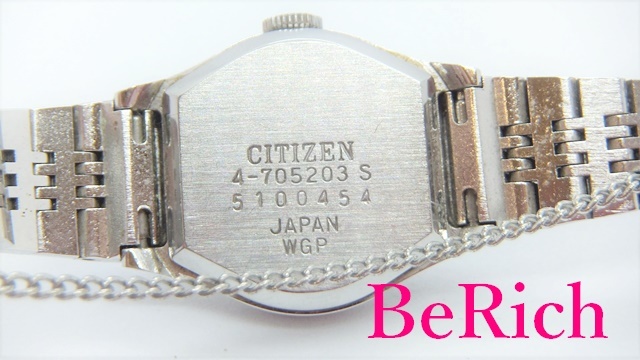 シチズン CITIZEN レディース 腕時計 4-705203 ホワイト シルバー 文字盤 SS アナログ 自動巻き AT ウォッチ 【中古】 ht3721_画像6