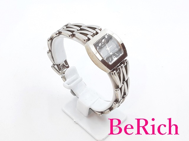セイコー SEIKO レディース 腕時計 4N21-5440 スクエア 黒 ブラック 文字盤 SS ブレス 【中古】 ht1504_画像3