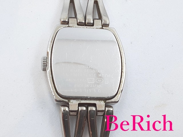 セイコー SEIKO レディース 腕時計 4N21-5440 スクエア 黒 ブラック 文字盤 SS ブレス 【中古】 ht1504_画像6