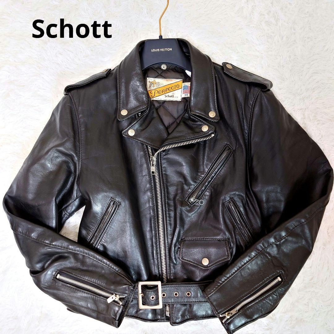 Schott ショット USA製 バイカータグ後期 ダブルライダースジャケット
