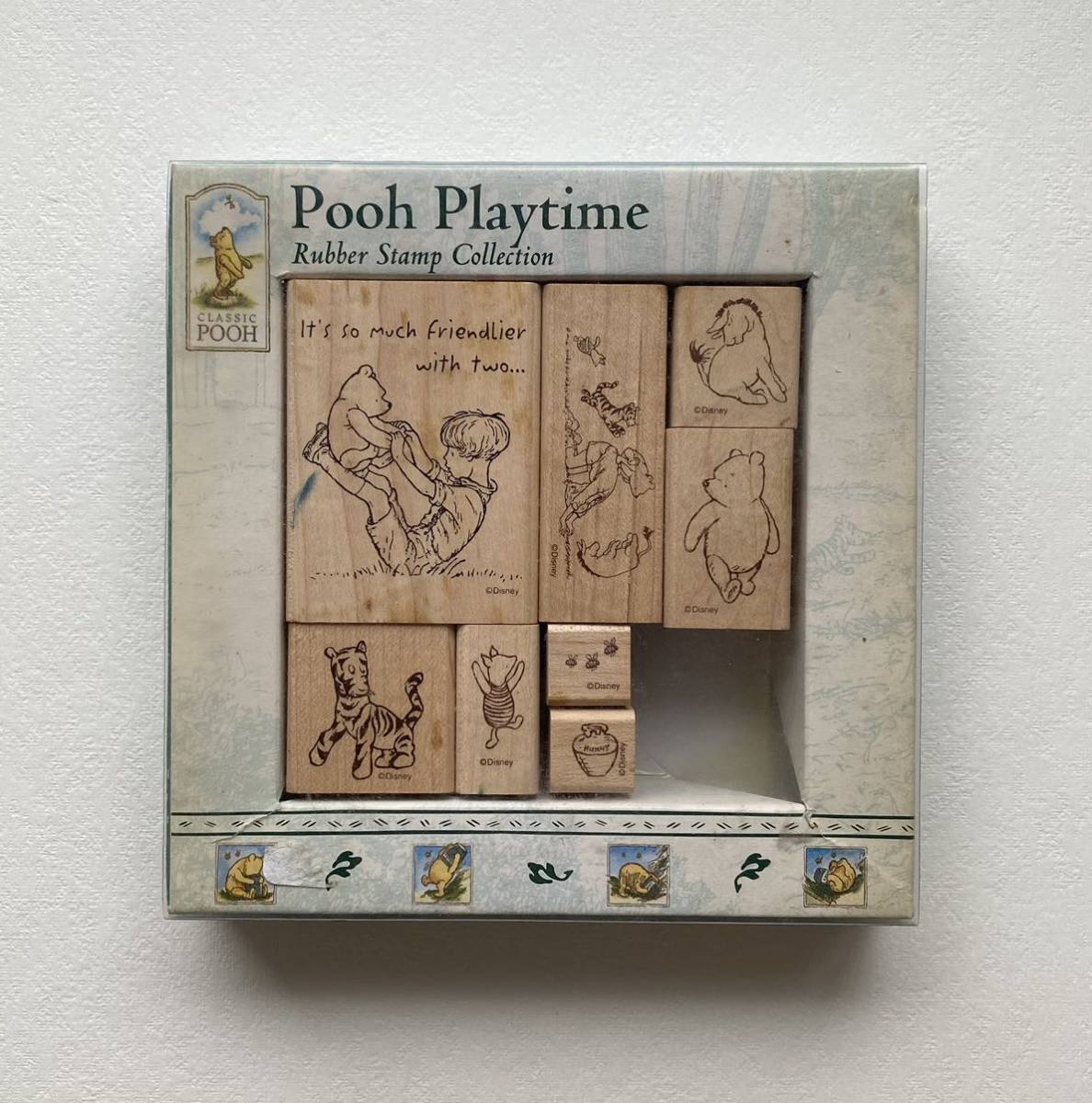 翌日発送可能】 クラシックプー 木製 スタンプセット Pooh Playtime