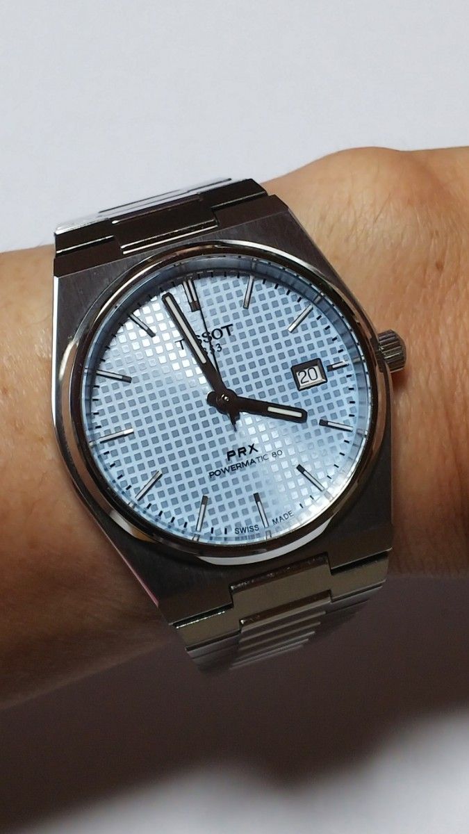 ティソ prx TISSOT PRX アイスブルー 自動巻き T137.407.11.351.00 中古美品 最終値下げです。