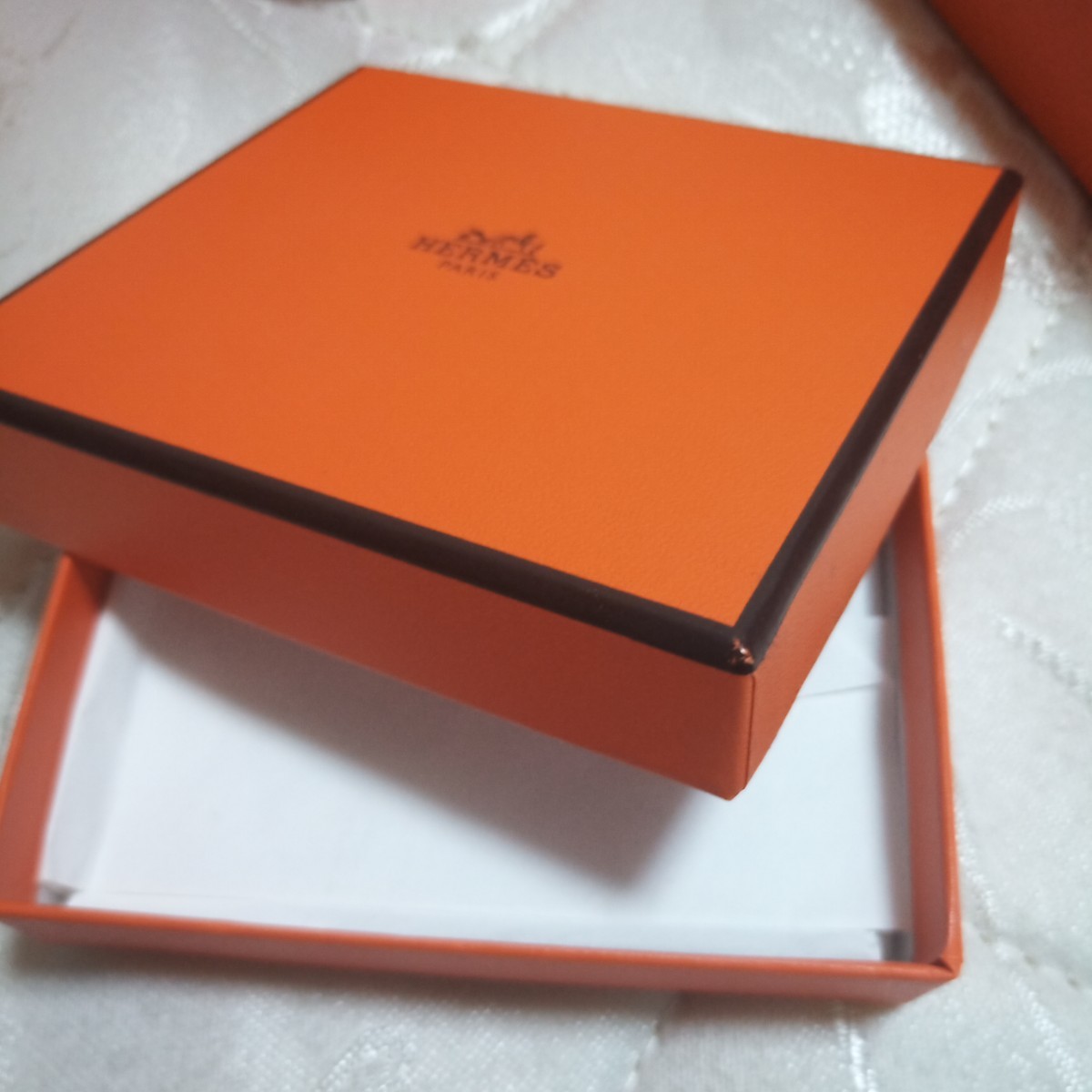 Hermes エルメス 空箱 ボックス 空き箱 箱 BOX ボックス 純正 高級ジュエリー 8.5×8.5 保存袋 アクセサリー オレンジボックス 化粧箱 10個_画像6