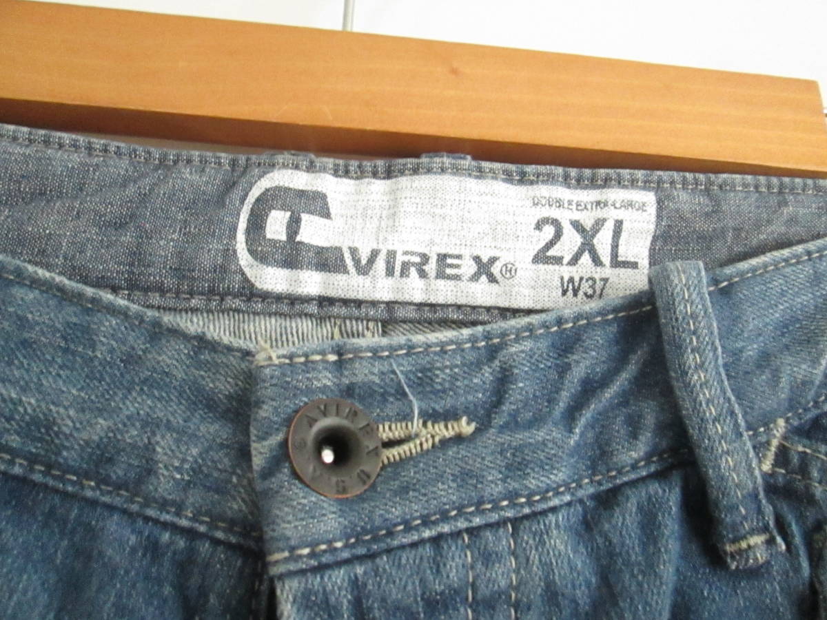 AVIREX Avirex 6106011 размер 2XL (W37) большой размер * повреждение обработка милитари Denim брюки-карго шорты Ueno association 