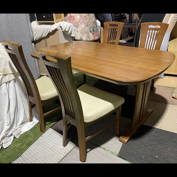 年末のプロモーション 札幌限定配送/お引き取り可◆家具◆カリモク◆4人用ダイニングテーブル/DD5010+チェア/CD34×4脚 5点セット◆W150 D90 H69 カリモク家具 年末のプロモーション 札幌限定配送/お引き取り可◆家具◆カリモク◆4人用ダイニングテーブル/DD5010+チェア/CD34×4脚 5点セット◆W150 D90 H69 カリモク家具