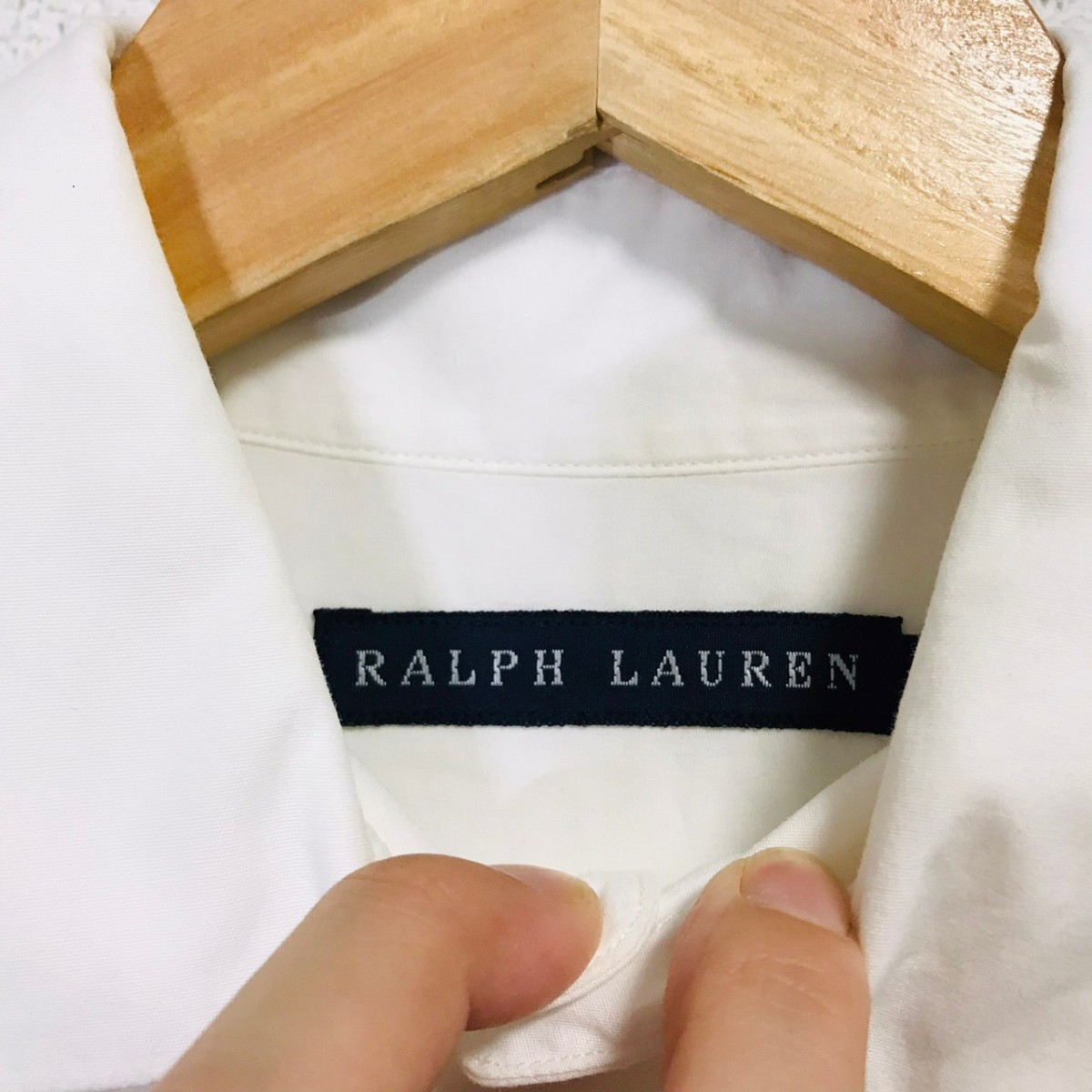 H4049dL RALPH LAUREN Ralph Lauren size 7 (S rank ) short sleeves shirt blouse white shirt cotton 100% cotton shirt cotton blouse 