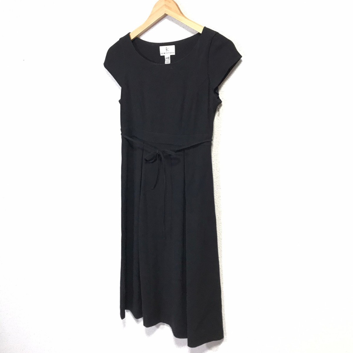 H4200dL KUMIKYOKUk Miki .k size 2 (M rank ) French sleeve One-piece black black formal One-piece lady's beautiful .