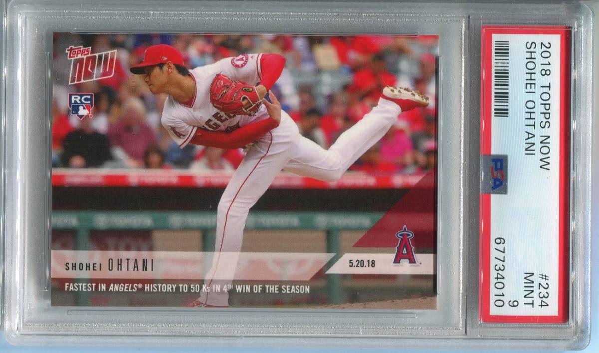 海外限定】 大谷翔平 Ohtani Shohei 234 MLB Now Topps 2018 RC 9 PSA