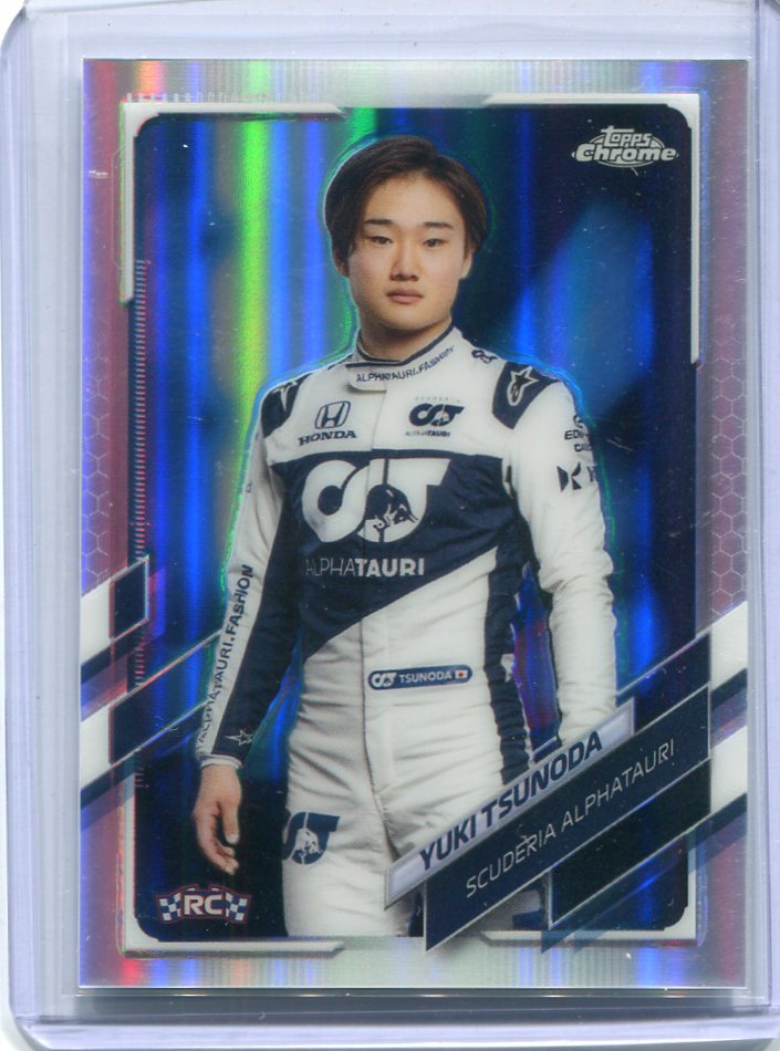 2021 Topps Chrome Formula 1 F1 14 Yuki Tsunoda Refractor 角田裕毅 リフラクターカードの画像1