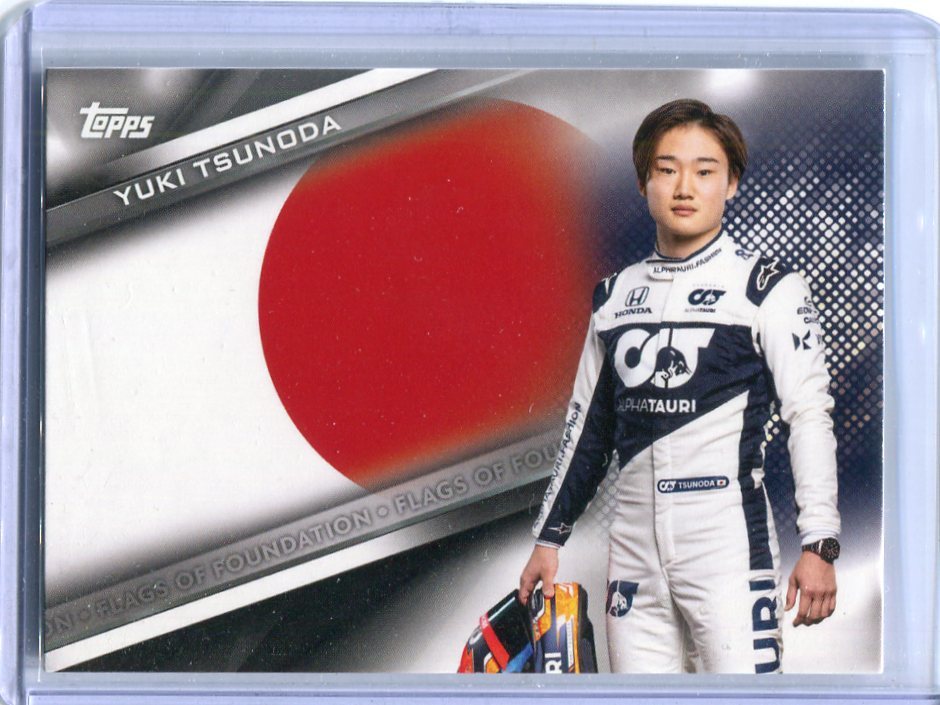 2021 Topps Formula 1 Flags of Foundation #FF-YT Yuki Tsunoda インサートカード 角田裕毅_画像1