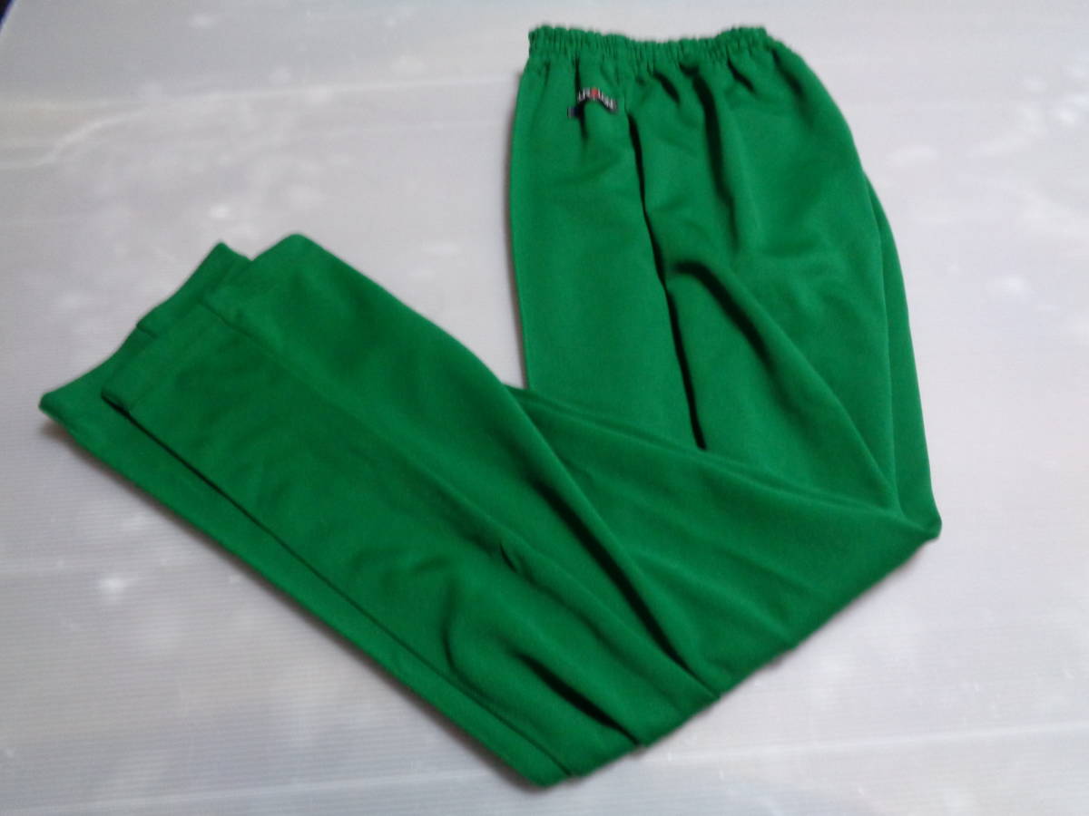 L зеленый KURALON джерси брюки внизу спортивная форма спортивная форма Showa Retro не использовался 