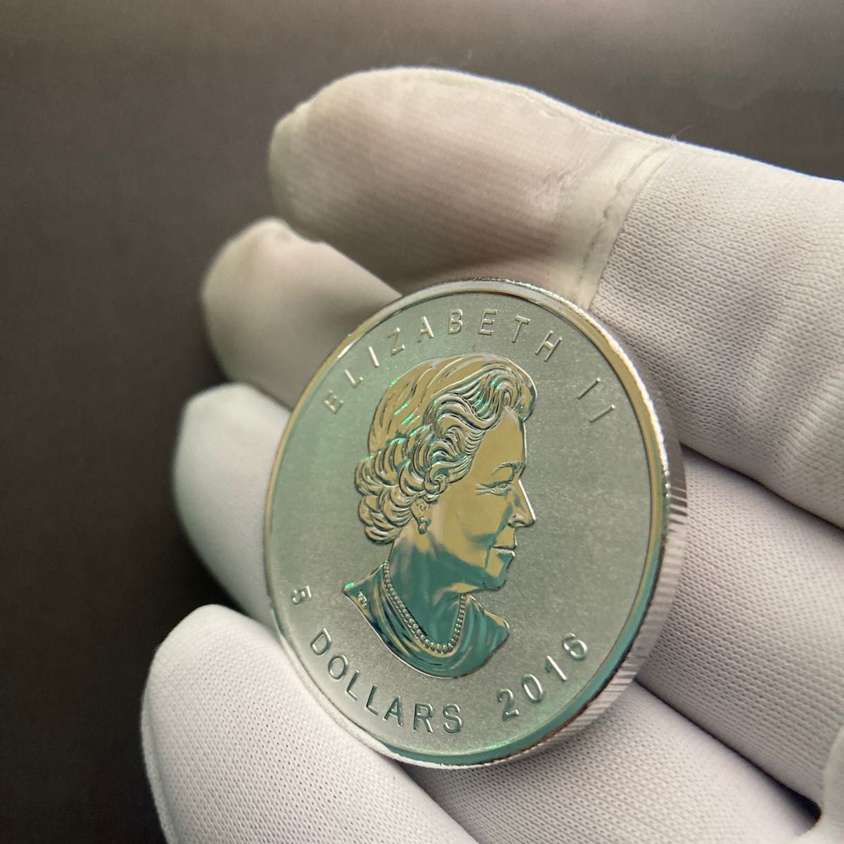 2016年　パンダマーク　メイプルリーフ　１オンス銀貨
