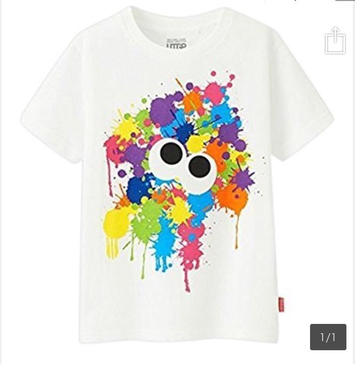 スプラトゥーン Tシャツ 120cm 半袖 限定品 ユニクロ 人気 キッズ 男女兼用 任天堂 UNIQLO_画像1