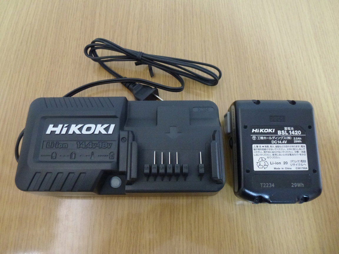 ★新品★ UC18YKSL　BSL1420 セット 日立 HIKOKI 【インパクト FWH14DFから取り出したバッテリーと充電器です】 電動工具 　ハイコーキ_画像2