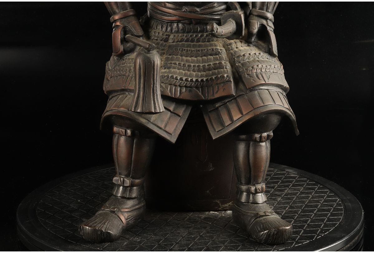 [URA]大越忠保 造/銅製/徳川家康公/約13.5kg/4-8-01　(検索)骨董/ブロンズ/ブロンズ像/銅像/銅器/徳川家康/甲冑/鎧/鎧兜/兜/鎧飾 URA]大越忠保造⁄銅製⁄徳川家康公⁄約13.5kg⁄4-8-01 (検索)骨董⁄ブロンズ