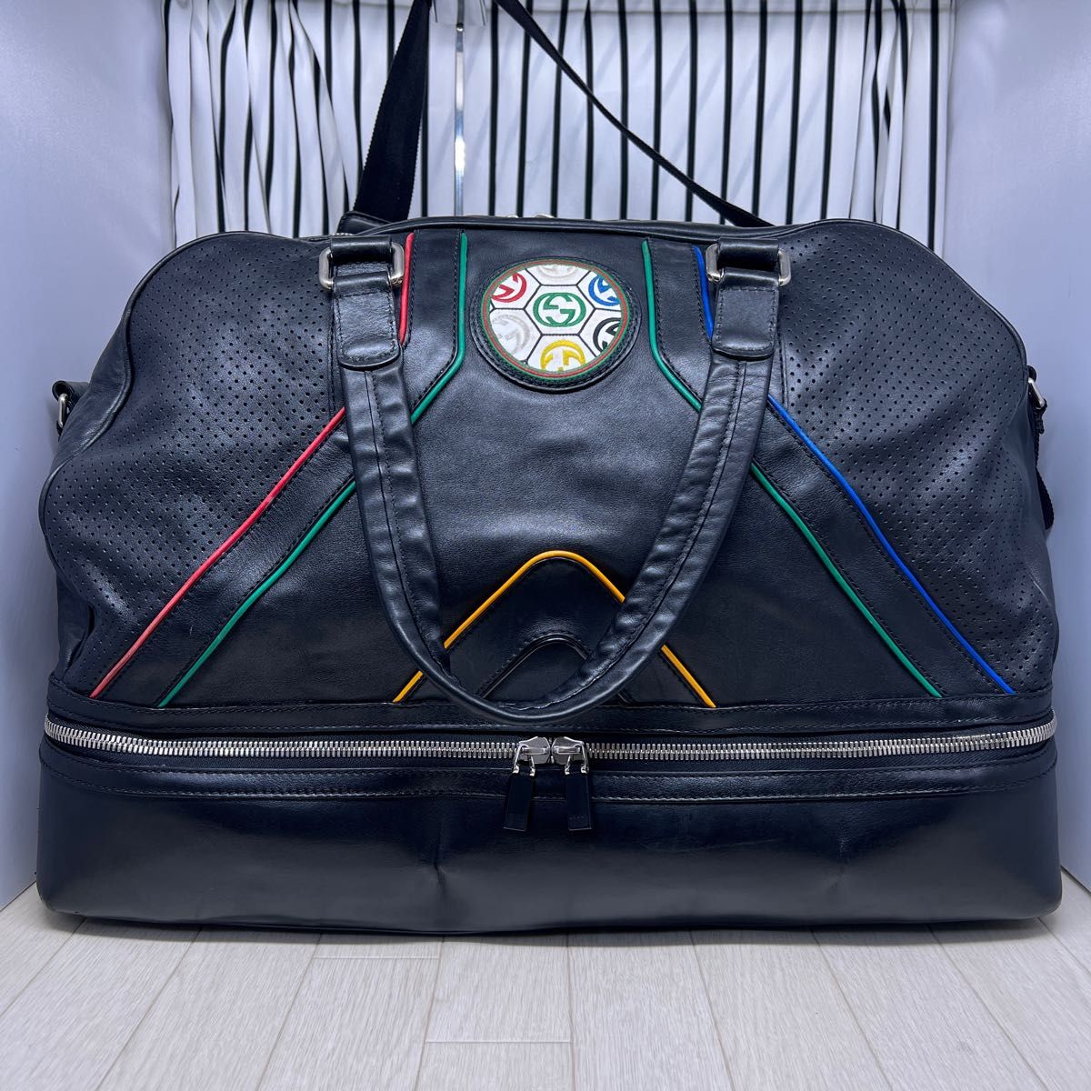 【格安】GUCCI×グッチ オールレザー2Way斜めがけ特大ボストンバッグ