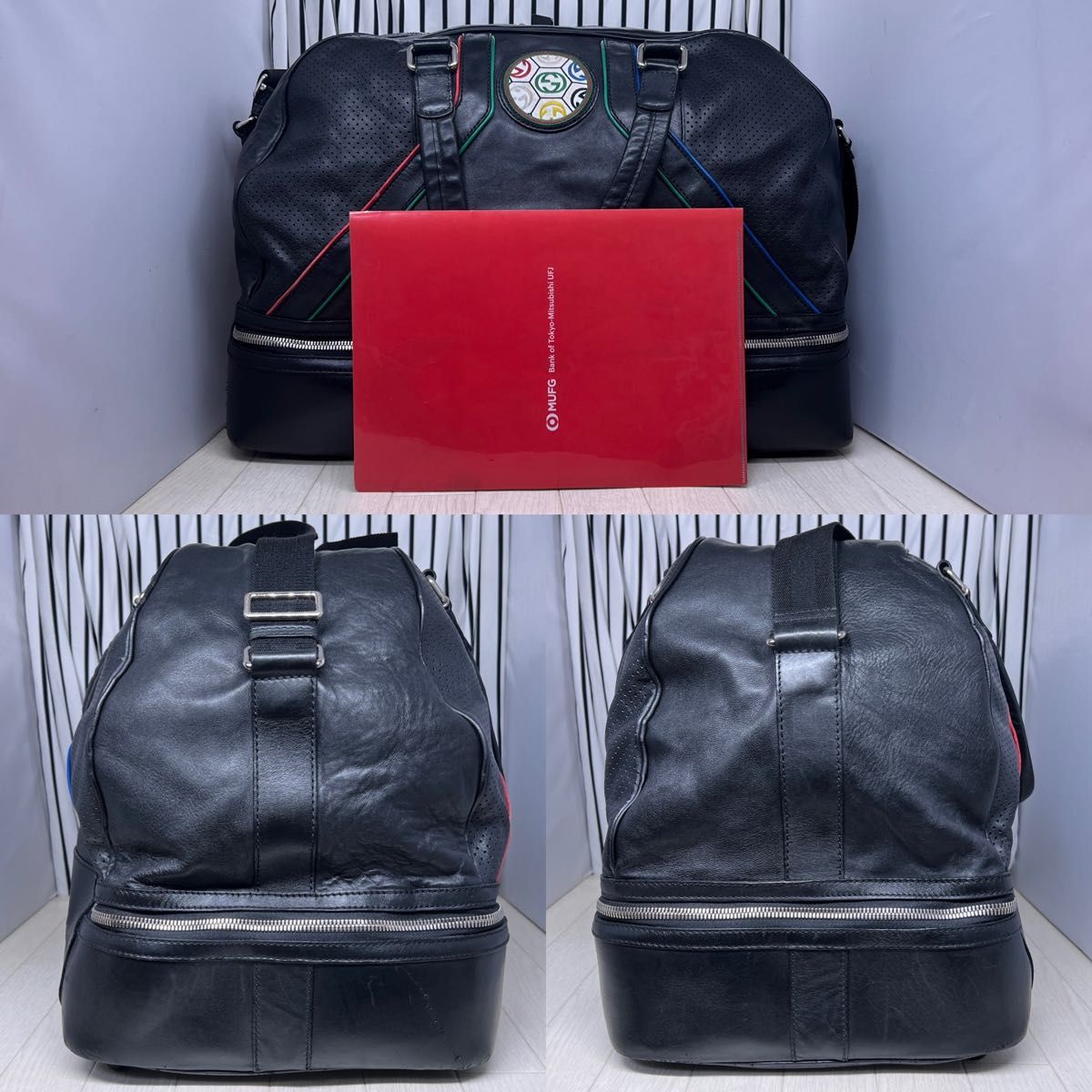 【格安】GUCCI×グッチ オールレザー2Way斜めがけ特大ボストンバッグ