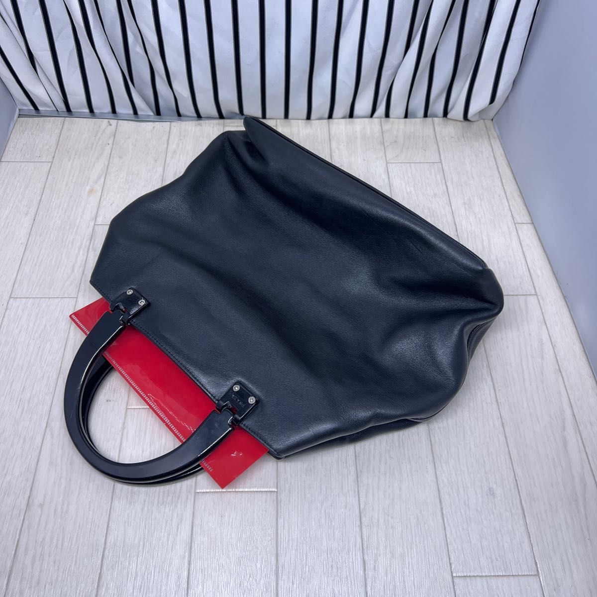 【格安】PRADA×プラダ A4収納可能オールレザートートバッグ