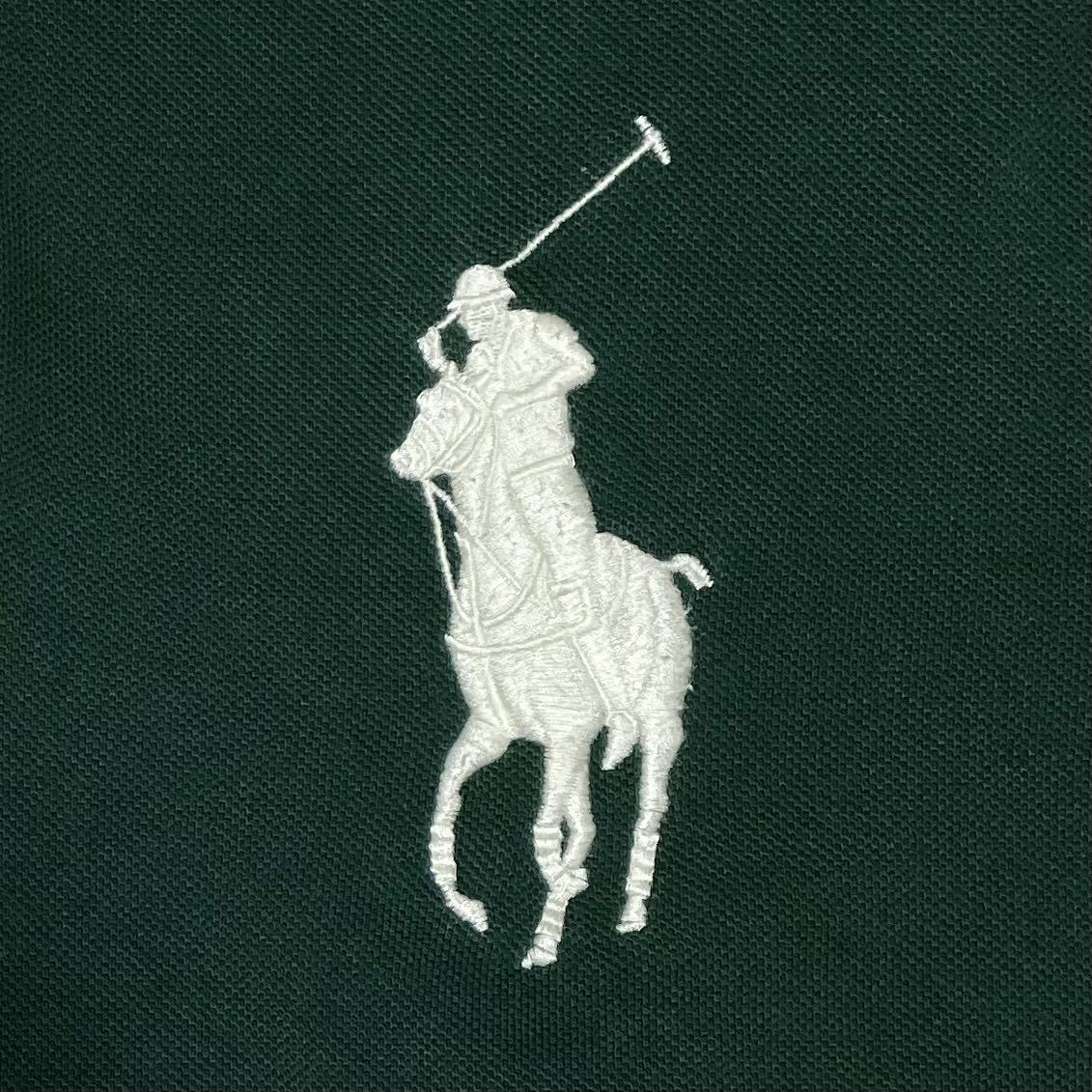 【人気カラー】Polo by Ralph Lauren ポロバイラルフローレン 半袖 ラガーシャツ ビッグサイズ XLサイズ グリーン ビッグポニー 23-214