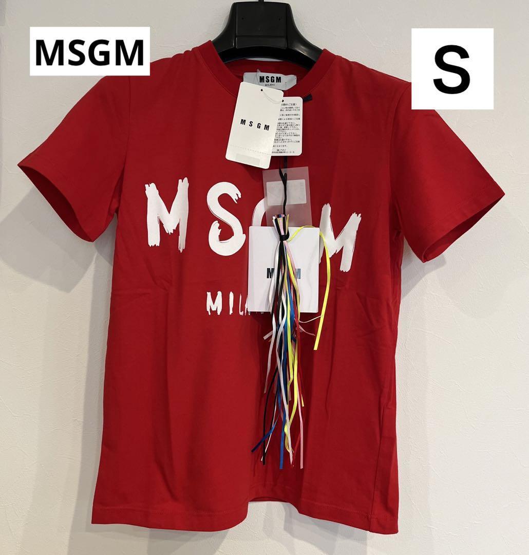 MSGM エムエスジイエム 半袖 Tシャツ トップス カジュアル レッド S