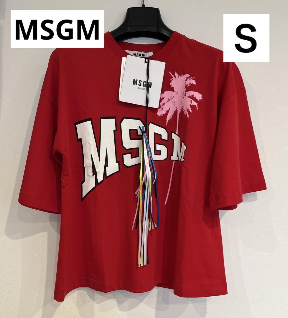 MSGM エムエスジイエム 半袖 Tシャツ トップス カジュアル レッド S