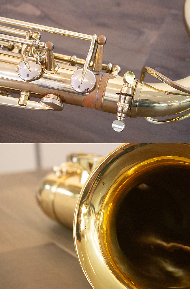 サックス KAWAI DELUXE カワイ デラックス テナーサックス ゴールドラッカー 河合楽器 管楽器 ケース付 現状品 2020073_画像6