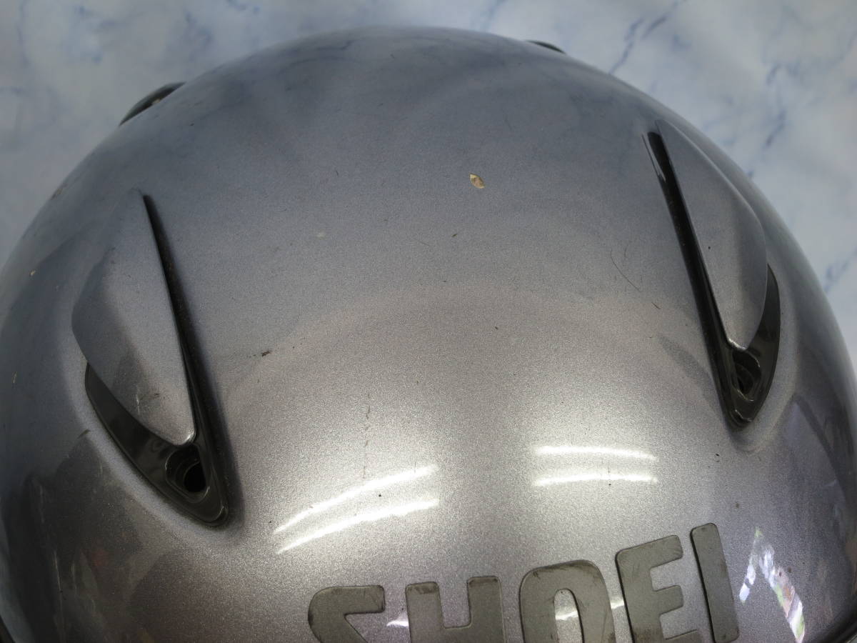 １円スタート J-STREAM SHOEI XLサイズ ショウエイ シルバー ジェットヘルメット _画像6
