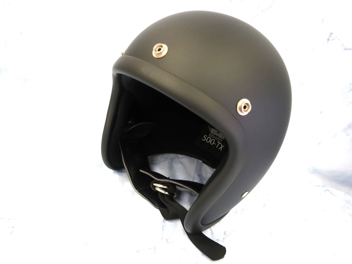 1円スタート TT&CO 500-TX ジェット ヘルメット XL XXL ブラック_画像2