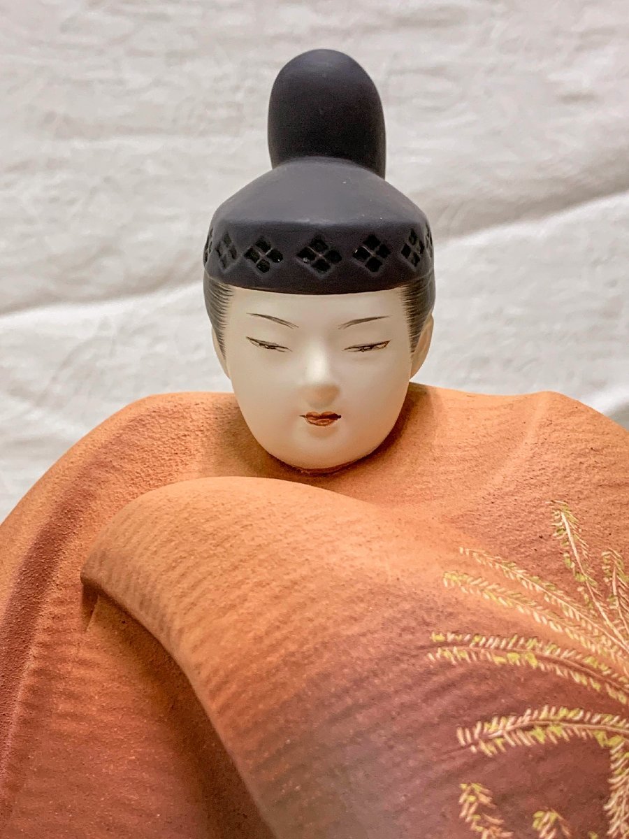 12463/博多人形 「虫の音」 三宅隆作 作家物 台付 伝統工芸 日本人形_画像6