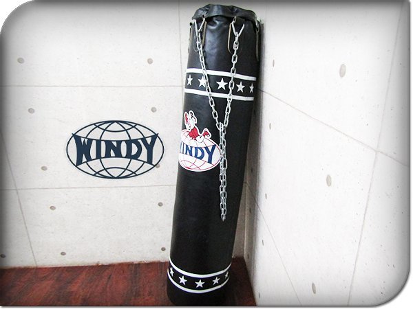 □美品□WINDY/ウィンディー□高級□フルレザーサンドバッグ□革張り