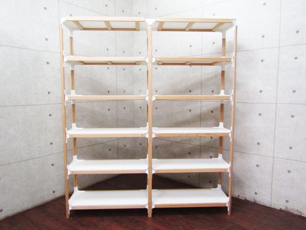 展示品/未使用品/MAGIS/高級/STEELWOOD SHELVING SYS 5段×2列/RONAN&ERWAN BOUROULLEC/natural7011/white/5段2列シェルフ849200円yykn935mの画像3