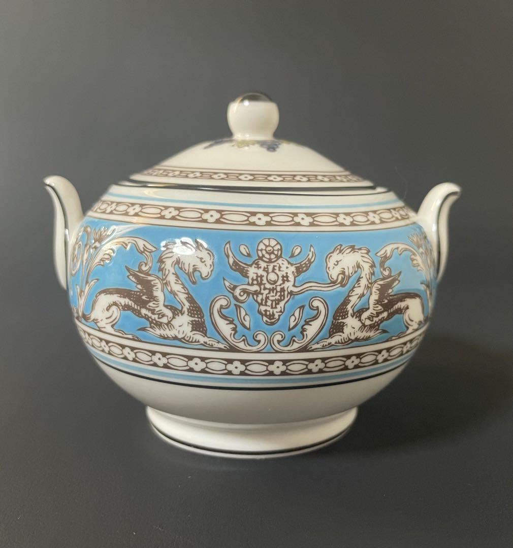 極上美品 ウェッジウッド フロレンティーン ターコイズ シュガーポット WedgeWood キャンディケース_画像4