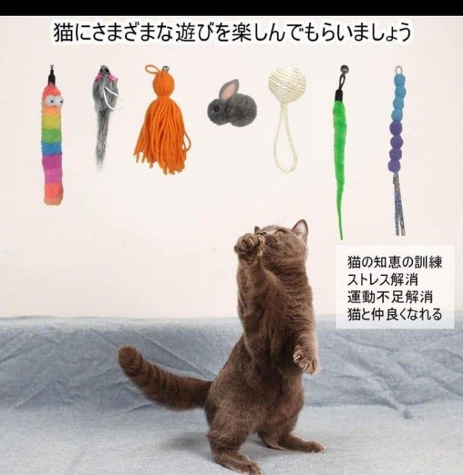 【ラスト１点】新品　猫じゃらし ハンギングドア 猫用おもちゃ 9点セット