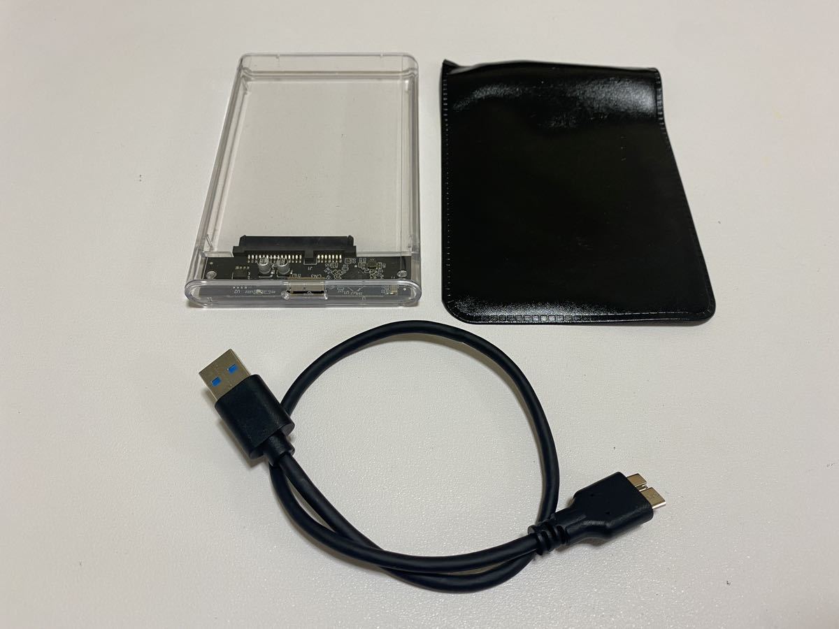 2.5インチ HDD ケース USB3.0 SSD ボックス SATA III 外付けハードディスク 5Gbps 高速データ転送 UASP対応 透明シリーズ ポータブル_画像7